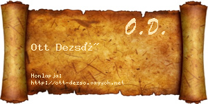 Ott Dezső névjegykártya