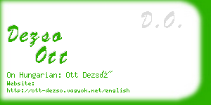 dezso ott business card